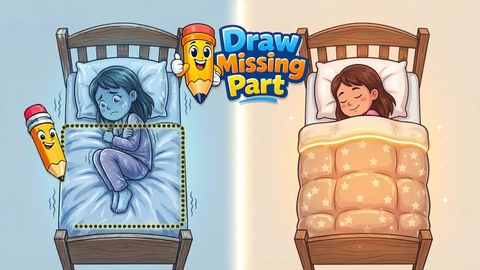 Draw Missing Part | DOP Puzzle – play free online