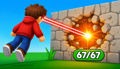 Obby: +1 Laser to Break Walls – play free online
